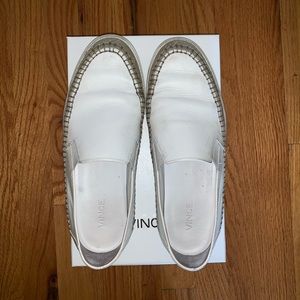 Vince Leather Espadrille Slip Ons
